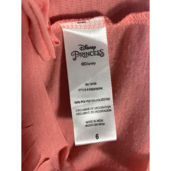 Disney Princess Pocahontas Fringed Pink T Shirt Free Spirit Girls Size 6 - Picture 6 of 6